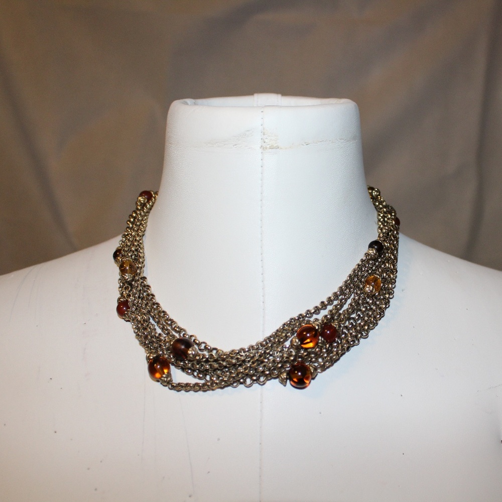Vintage Oscar de la Renta Bead and Chain Necklace
